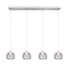 Trio T331610406 LED závesné stropné svietidlo FLYNT  | 8W integrovaný LED zdroj | 4x880lm | 2300+3000+4000K | na lanku | Trio - SwitchDimmer | chróm | číra