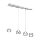 Trio T331610406 LED závesné stropné svietidlo FLYNT  | 8W integrovaný LED zdroj | 4x880lm | 2300+3000+4000K | na lanku | Trio - SwitchDimmer | chróm | číra