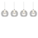 Trio T331610406 LED závesné stropné svietidlo FLYNT  | 8W integrovaný LED zdroj | 4x880lm | 2300+3000+4000K | na lanku | Trio - SwitchDimmer | chróm | číra