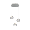 Trio T331630306 LED závesné stropné svietidlo FLYNT  | 8W integrovaný LED zdroj | 3x880lm | 2300+3000+4000K | na lanku | Trio - SwitchDimmer | chróm | číra