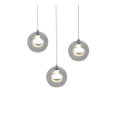 Trio T331630306 LED závesné stropné svietidlo FLYNT  | 8W integrovaný LED zdroj | 3x880lm | 2300+3000+4000K | na lanku | Trio - SwitchDimmer | chróm | číra