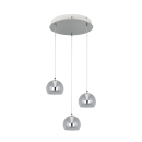 Trio T331630306 LED závesné stropné svietidlo FLYNT  | 8W integrovaný LED zdroj | 3x880lm | 2300+3000+4000K | na lanku | Trio - SwitchDimmer | chróm | číra