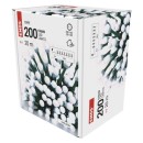 Emos D5AC03 vianočná reťaz Cherry 20m 200 LED | 6W | IP44 - časovač, studená biela, zelená