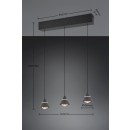 Trio 337010332 LED závesné stropné svietidlo ROMEO | 7W integrovaný LED zdroj | 700lm | 2300+3000+4000K | sťahovacie