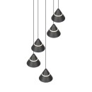 Trio 337030532 LED závesné stropné svietidlo ROMEO | 7W integrovaný LED zdroj | 700lm | 2300+3000+4000K | sťahovacie