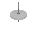 Trio T340210176 LED závesné stropné svietidlo KEATON  | 10W integrovaný LED zdroj | 1x1200lm | 2300+3000+4000K | na lanku | Trio - SwitchDimmer | sivá