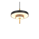 Trio T340210180 LED závesné stropné svietidlo KEATON  | 10W integrovaný LED zdroj | 1x1200lm | 2300+3000+4000K | Trio - SwitchDimmer | čierna | zlatá