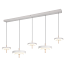 Trio T340210576 LED závesné stropné svietidlo KEATON  | 50W integrovaný LED zdroj | 1x5900lm | 2300+3000+4000K | na lanku | Trio - SwitchDimmer | sivá