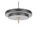 Trio T340219180 LED stojacia lampa KEATON  | 34W integrovaný LED zdroj | 1x4000lm | 2300+3000+4000K | na lanku | Trio - SwitchDimmer | čierna | zlatá