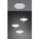 Trio T340230376 LED závesné stropné svietidlo KEATON  | 10W integrovaný LED zdroj | 3x1200lm | 2300+3000+4000K | Trio - SwitchDimmer | sivá