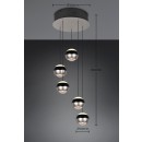 Trio SELECT  344430507  LED závesné stropné svietidlo ORBIT  | 5x8W integrovaný LED zdroj | 5x960lm | 2300+3000+4000K