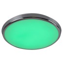 Rabalux 3464 LED vonkajšia stropnica Balthasar 1x18W | 1600lm | 3000-6500K | RGB | IP44 - chróm, biela