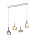 Trio T349400417 závesné stropné svietidlo ALDEA | 4x10W E14 | na lanku | žltá | biela | pestrofarebná