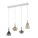 Trio T349400417 závesné stropné svietidlo ALDEA | 4x10W E14 | na lanku | žltá | biela | pestrofarebná