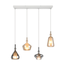 Trio T349400417 závesné stropné svietidlo ALDEA | 4x10W E14 | na lanku | žltá | biela | pestrofarebná