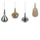 Trio T349400417 závesné stropné svietidlo ALDEA | 4x10W E14 | na lanku | žltá | biela | pestrofarebná