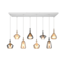 Trio T349400817 závesné stropné svietidlo ALDEA | 8x10W E14 | na lanku | žltá | biela | pestrofarebná