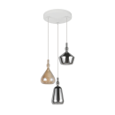 Trio T349430317 závesné stropné svietidlo ALDEA  | 3x10W E14 | na lanku | žltá | biela | pestrofarebná
