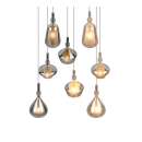 Trio T349430817 závesné stropné svietidlo ALDEA | 8x10W E14 | na lanku | žltá | biela | pestrofarebná