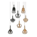 Trio T349430817 závesné stropné svietidlo ALDEA | 8x10W E14 | na lanku | žltá | biela | pestrofarebná