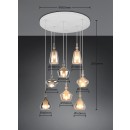 Trio T349430817 závesné stropné svietidlo ALDEA | 8x10W E14 | na lanku | žltá | biela | pestrofarebná