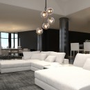 Rabalux 3508 závesné stropné svietidlo Glory 5x40W | E14 - dymová, čierna