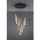 Trio T352091117 LED závesné stropné svietidlo FIATO  | 11x3W integrovaný LED zdroj | 11x400lm | 2300+3000+4000K