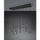 Trio SELECT  354811532  LED závesné stropné svietidlo CALA  | 15x3,8W integrovaný LED zdroj | 15x450lm | 2300+3000+4000K