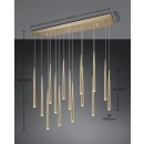 Trio SELECT  354811579  LED závesné stropné svietidlo CALA  | 15z3,8W integrovaný LED zdroj | 15x450lm | 2300+3000+4000K