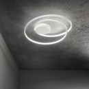 Ideal lux 365039 LED prisadené stropné svietidlo OZ  | 38W integrovaný LED zdroj | 1830lm | 3000K | čierna