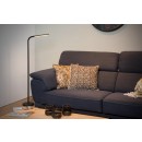 Lucide 36712/05/30 LED stojacia čítacia lampa Gilly 1x6W | 270 lm | 2700K - čierna, vypínač na kábli