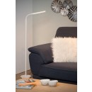 Lucide 36712/05/31 LED stojacia čítacia lampa Gilly 1x6W | 270 lm | 2700K - biela, vypínač na kábli