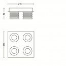 LED prisadené stropné svietidlo Philips ORTEGA 4x4,5W - bronz