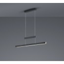 Trio 375310502 LED závesné stropné svietidlo Trajan 1x45W | 5300lm | 2700-5000K - nastaviteľná výška a šírka, funkcia 4level touch, čierna