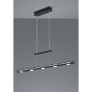 Trio 379190732 LED závesný luster Lacal 7x3,5W | 2450lm | 3000 + 5000K | IP20 - horné / spodné osvetlenie, nastaviteľná výška, nastavenie teploty osvetlenia, 3 stupňové stmievanie, dotykový spínač, čierna