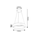 Rabalux 3929 LED závesné stropné svietidlo Adeline 1x24W | 1500lm | 3000-6000K - stmievateľné, diaľkové ovládanie, sivá, biela