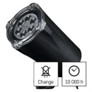 Emos DCPC02 LED dekoratívny projektor - vločky 3,6W | IP44 - biela, rotujúce svetlo, čierna