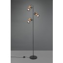 Trio 404300332 stojacie svietidlo Tosh 3x15W | E14 | IP20 - nožný vypínač, čierna s hnedou