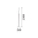 Ideal lux 366227 LED stojacia lampa DORICA  | 66W integrovaný LED zdroj | 3840lm | 3000K | vypínač | biela