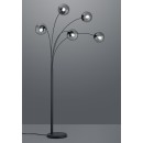 Trio 408500542 stojacie svietidlo Balin 5x28W | E14 | IP20 - nožný vypínač, antracit