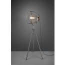 Trio 409000167 stojacie svietidlo Ivar 1x40W | E27 | IP20 - nožný vypínač, nastaviteľná výška, nikel