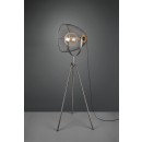 Trio 409000167 stojacie svietidlo Ivar 1x40W | E27 | IP20 - nožný vypínač, nastaviteľná výška, nikel