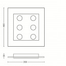 LED prisadené stropné svietidlo Philips 6x4,5W - čierna