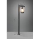 Trio 411060142 záhradný stĺpik Cavado 1x40W | E27 | IP44 - antracit