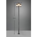 Trio 411060342 záhradné stojacie svietidlo Cavado 3x40W | E27 | IP44 - antracit