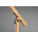 Trio 412700132 stojacie svietidlo Harris 1x60W | E27 - nožný vypínač, nastaviteľné, drevo, čierna