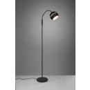 Trio 413300132 stojacia lampa Fletcher 1x10W | E14 - ohybné rameno, vypínač na tele, matná čierna