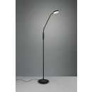 Trio 423310132 LED stojacie svietidlo Monza 1x12W | 1400lm | 2300 + 3000 + 4000K - pamäťová funkcia, stmievateľné, ohybné rameno, čierna