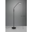 Trio 423310132 LED stojacie svietidlo Monza 1x12W | 1400lm | 2300 + 3000 + 4000K - pamäťová funkcia, stmievateľné, ohybné rameno, čierna