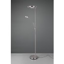 Trio 424210307 LED stojacie svietidlo Barrie 1x32W + 1x6W | 4600lm | 2700-4000K | IP20 - zabudovaný stmievač, pamäťová funkcia, nastavenie teploty osvetlenie, otočné ramená, oddelené vypínače, nikel